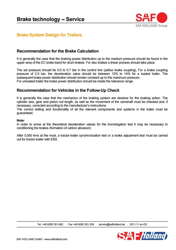 Brake Technology: Brake System Design for Trailers