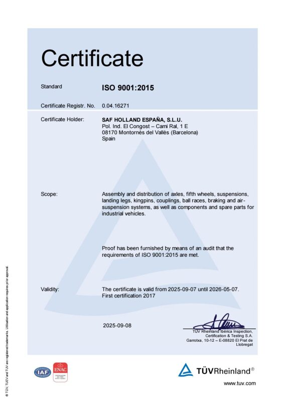 Certificate - ISO 9001:2015