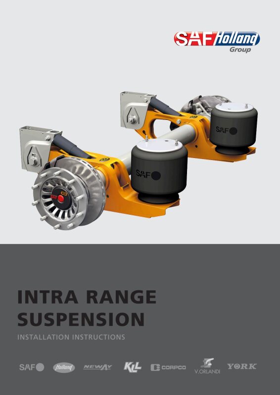 Installation Instruction: SAF INTRA Range Suspension · Series IU  · Series IO