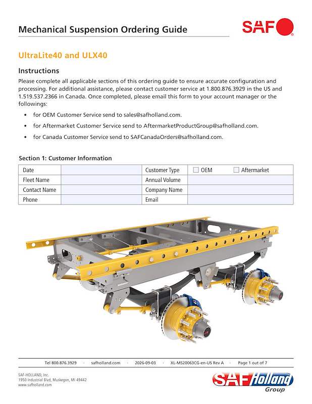 Mechanical Suspension Ordering Guide - XL-MS20063CG-en-US Rev A