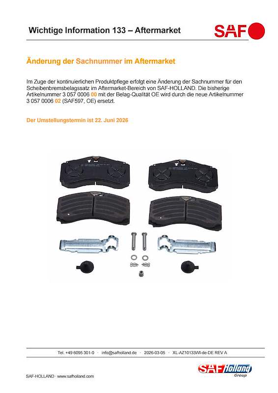 Wichtige Info 133 - Aftermarket